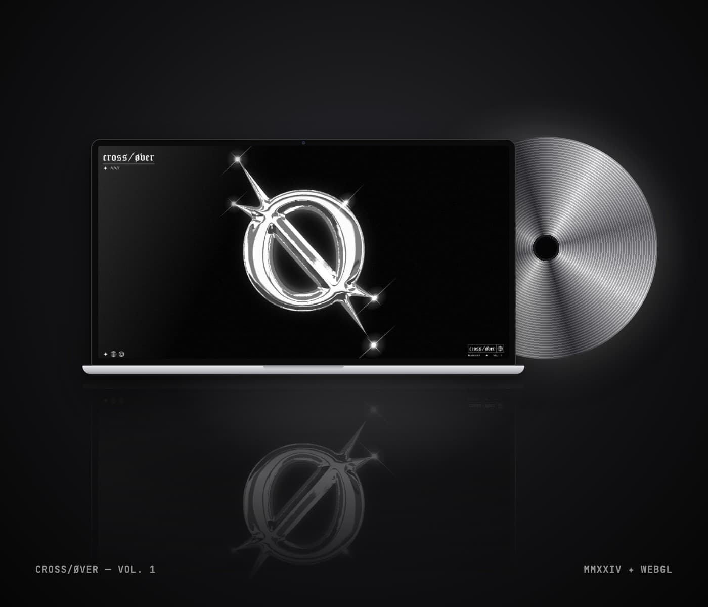 Crossover website on a laptop