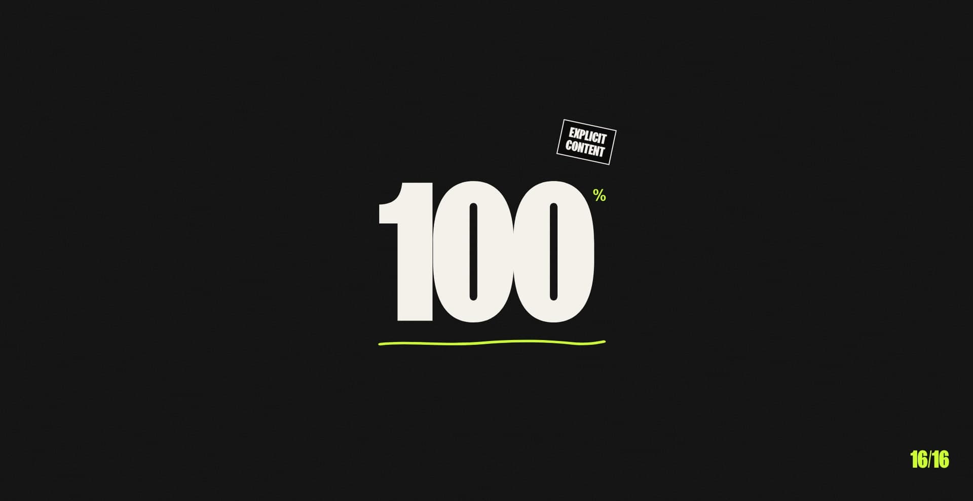 Interactive Playlist: the 100% counter on the intro screen