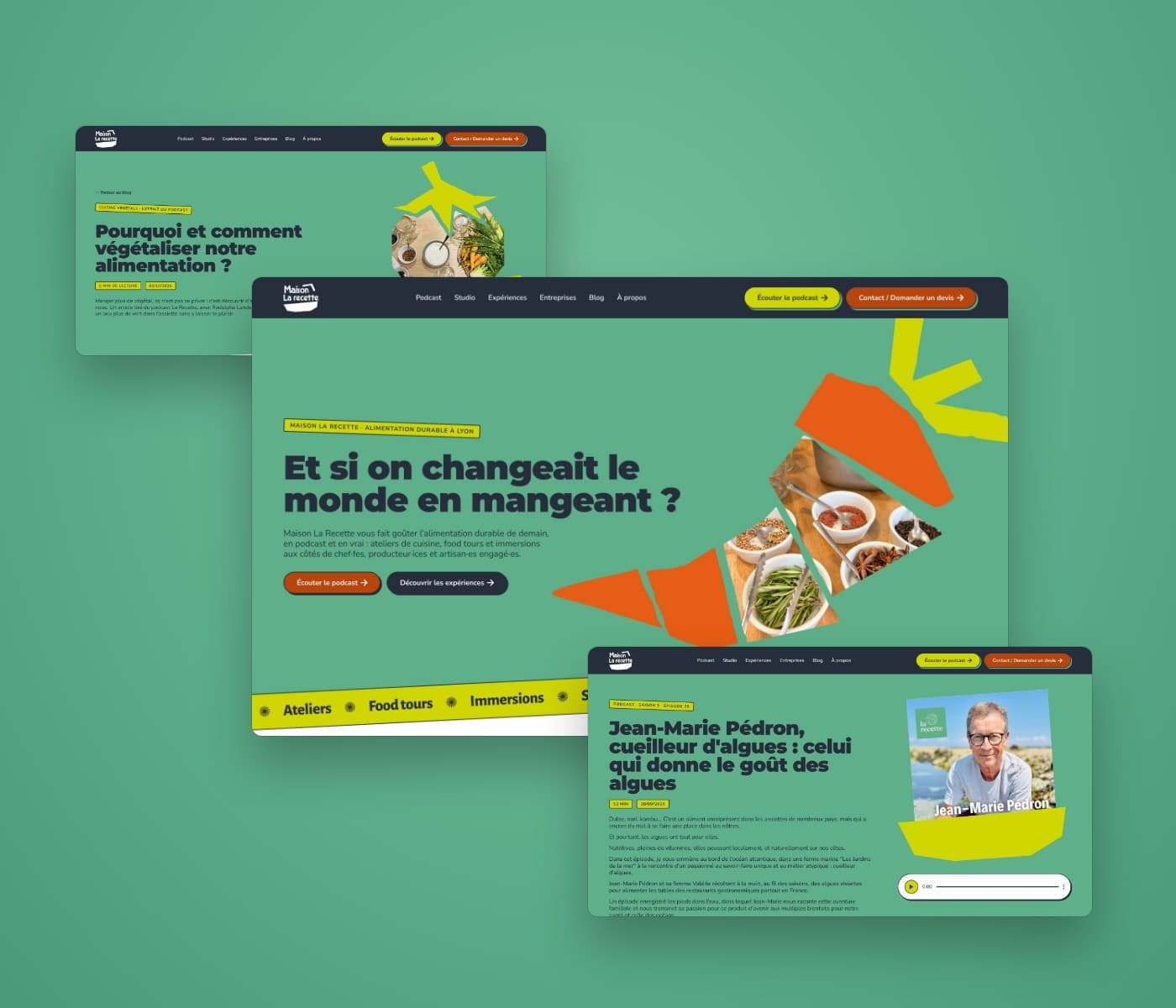 La Recette website on a laptop