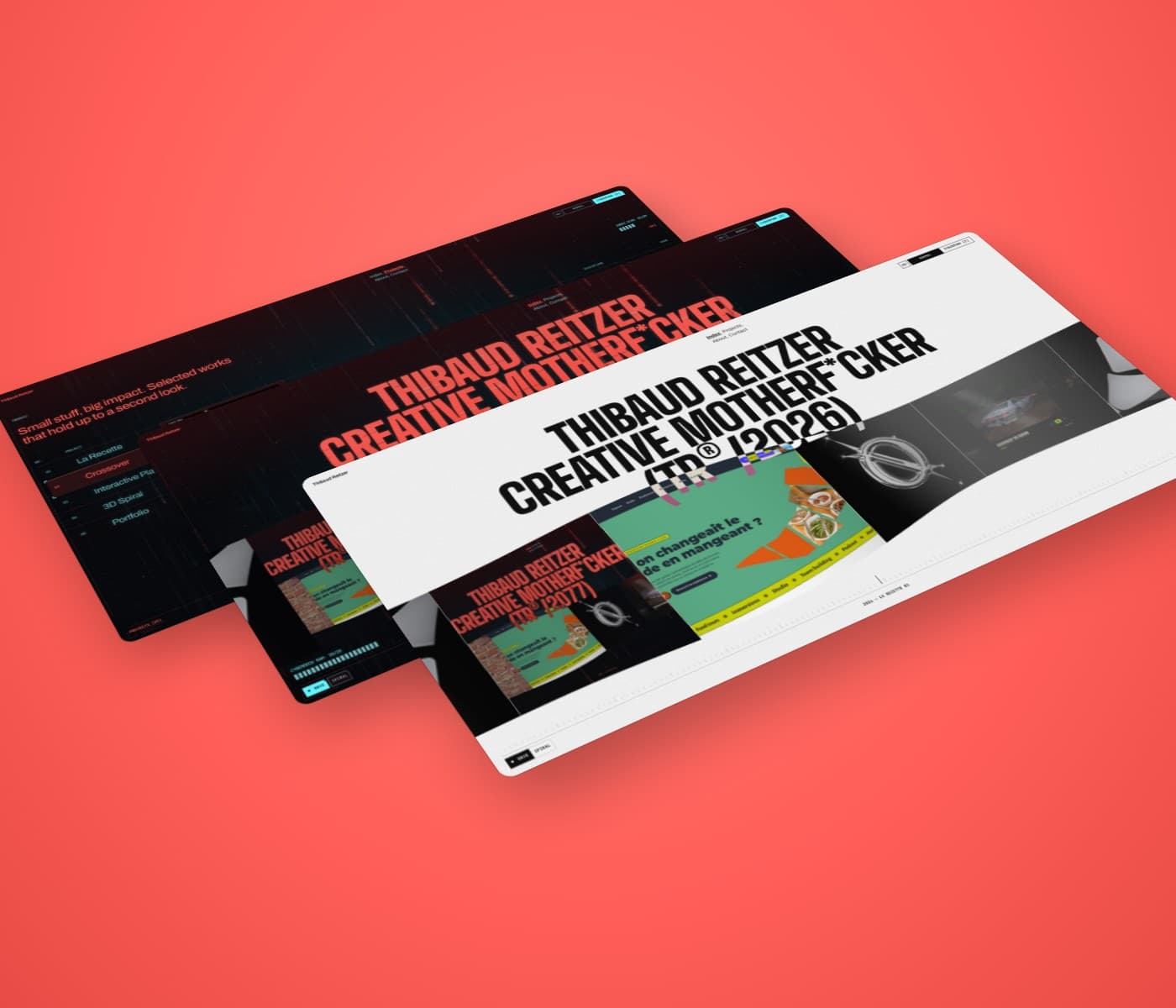 Portfolio website on a laptop