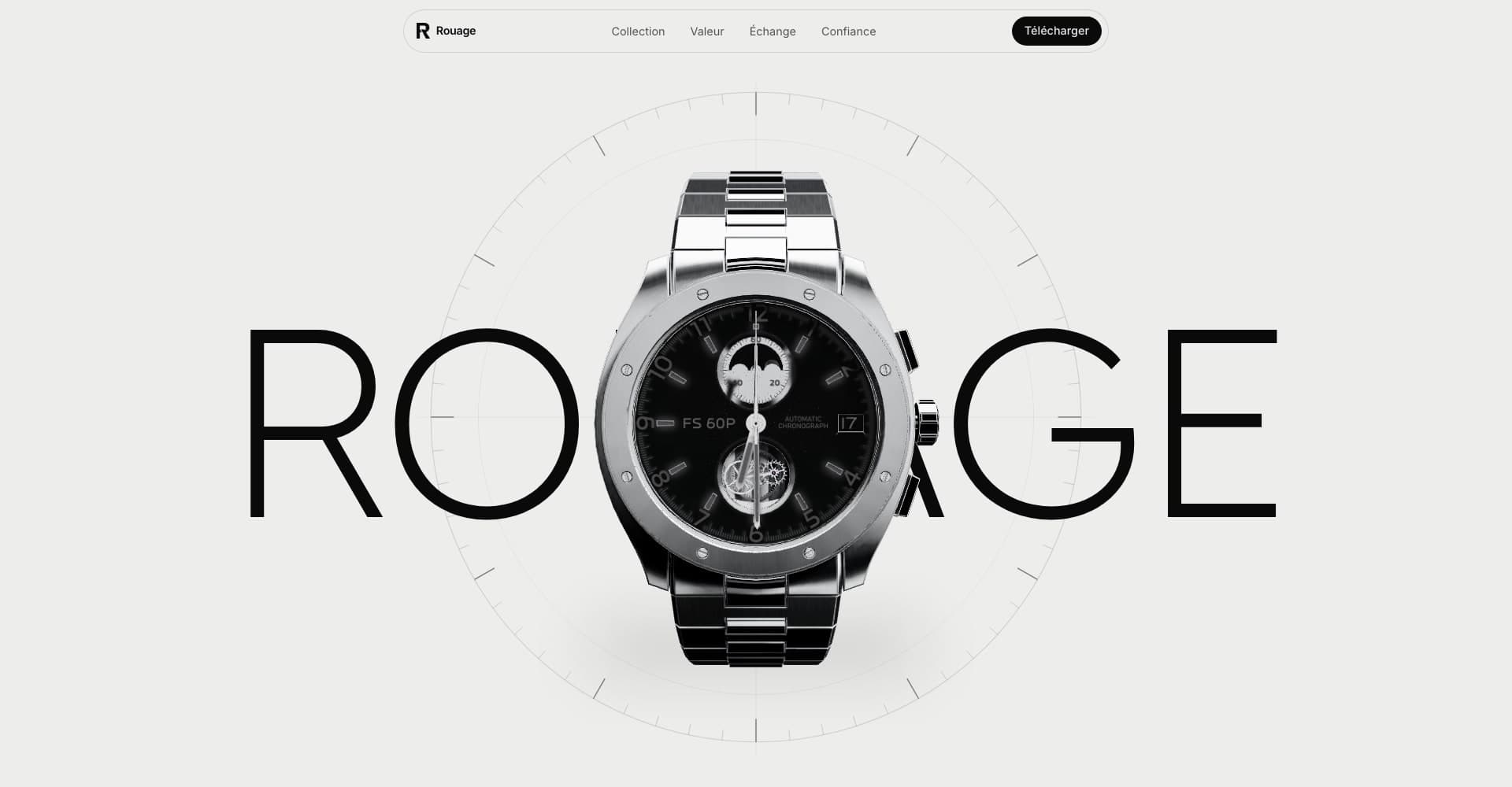 Rouage: the hero with the watch behind the brand name