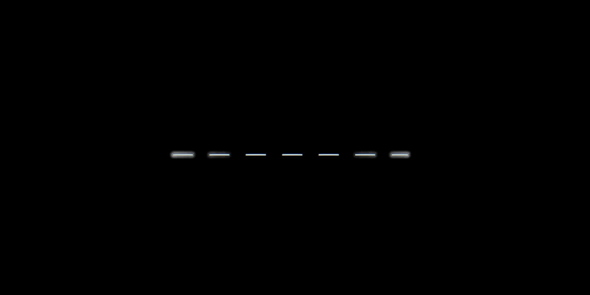 3D Spiral: the cards lined up edge on, seen from the side